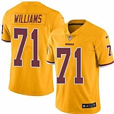 Nike Men & Women & Youth Redskins 71 Trent Williams Gold Color Rush Limited Jersey,baseball caps,new era cap wholesale,wholesale hats